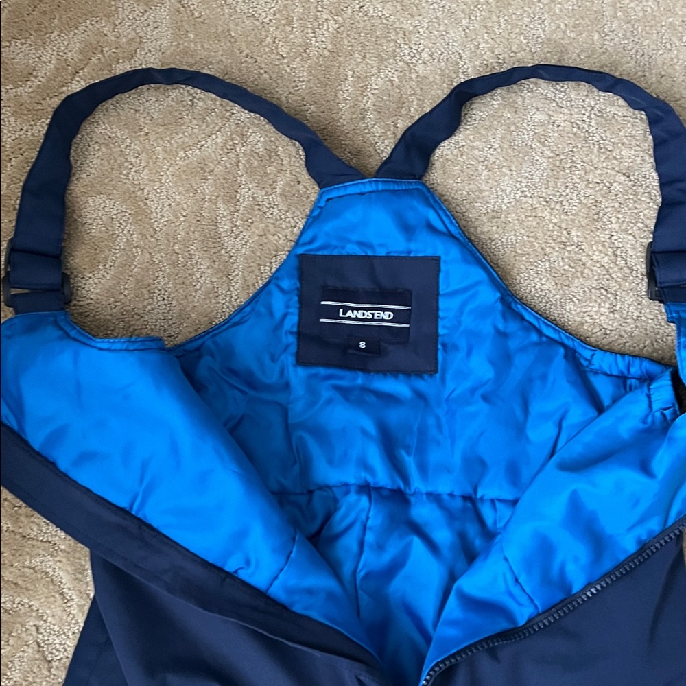 ❄️Lands’End Navy Blue Snow Bib❄️ - Picture 3 of 11